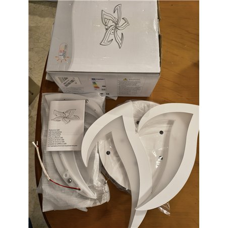 Comely Plafón LED de Techo 60 cm 60 W – Diseño Flor Pétalos – Luz Fría 6500 K, 6750 lm – Ideal Salón, Cocina, Baño