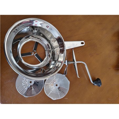 Moulinex Classic - Molinillo de verduras manual, incluye dos parrillas, acero inoxidable, tamaño pequeño, apto para lavavajillas