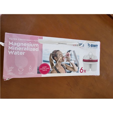 BWT - Pack 12 Filtros con magnesio - Mejora el sistema inmunológico, reduce la cal, el cloro, las impurezas del agua y mejora el