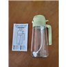 PORTENTUM Pulverizador aceite spray 2 en 1 aceitera spray pulverizador, Botella de vidrio de 500 ml / 17 oz para Freidora de Air