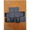 PD® Tapones laminares 50x50mm para tubo cuadrado | Tapones cuadrados de plástico PE | Tapones para tubos de acero, acero inoxida