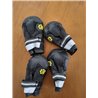 Faankiton 4 Piezas Botas para Perros, Zapatos Impermeables para Perros con Correas Reflectantes y Suela Antideslizante para Perr