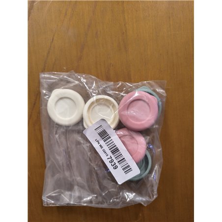 Paquete de 6 tapas para botellas de leche [una pinta, no 1 litro] de silicona reutilizable mezclada sin botella, ajuste perfecto
