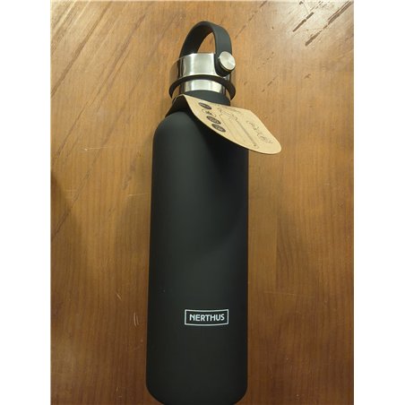 NERTHUS FIH 720 Botella Termo Tapon Asa Doble Pared para frios y Calientes Diseño Coral de Acero Inoxidable 750 ml Libre de BPA,