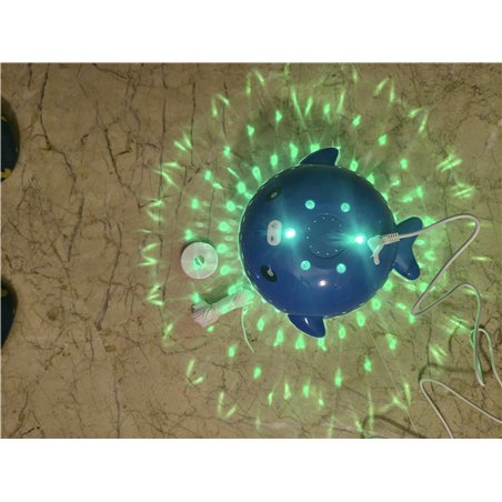 LanBlu Fuente Flotante Piscina con Espectáculo de Luces, Fuente para Piscina Recargable con Mando a Distancia, Fuentes de Agua p