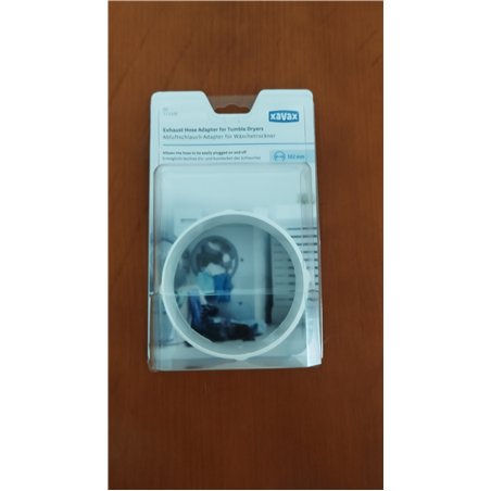 Adaptador de manguera de escape para secadora (ideal para secadoras con conexión de 100 mm) blanco