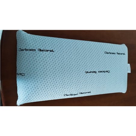 Todocama - Almohada viscoelástica Carbono Natural, compuesta por un núcleo 100% viscoelástico con partículas de Carbono Activo Q