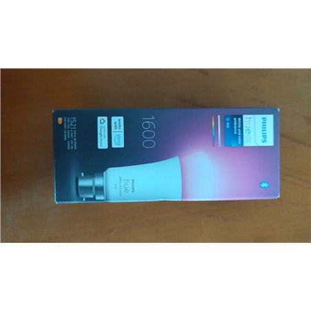 Philips Hue - Bombilla LED inteligente de color blanco y ambiente [Bayonet Cap B22] - 1600 lúmenes (equivalente a 100 W) Funcion