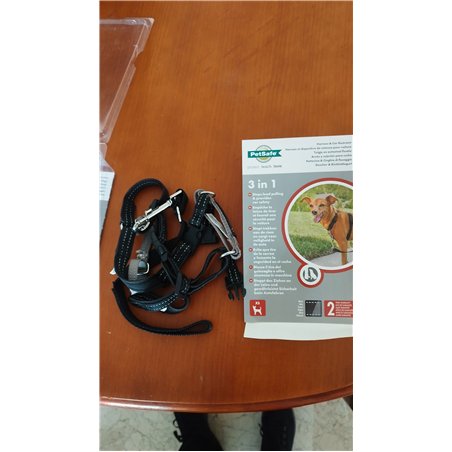 PetSafe 3 en 1, Arnés Antitirones para Perros, Ajustable, Acolchado, Reflectante, Cinturón de Seguridad para Coche, para Correr 