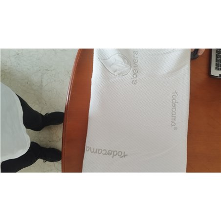 Todocama - Almohada viscoelástica, 150 cm núcleo Compacto. Doble Funda con Cremallera. Tejido Aloe Vera. Termorregulable adaptab