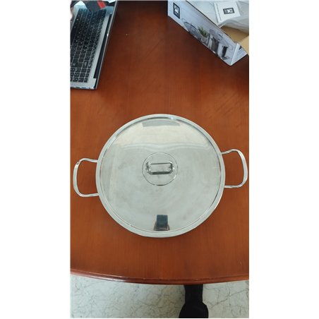 BRA Profesional Rustidera con Tapa, 30 cm, Acero Inoxidable 18/10