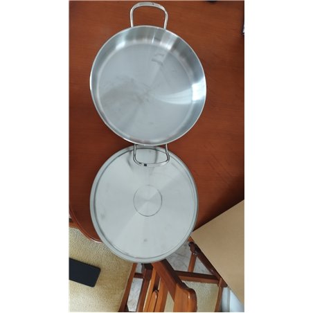 BRA Profesional Rustidera con Tapa, 30 cm, Acero Inoxidable 18/10