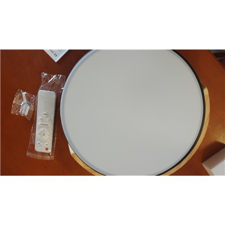 M Ledme - Plafón LED Techo Negro Redondo 24W con Mando a distancia, Regulable 2700K-6500K blanco frío a cálido e intensidad, 240