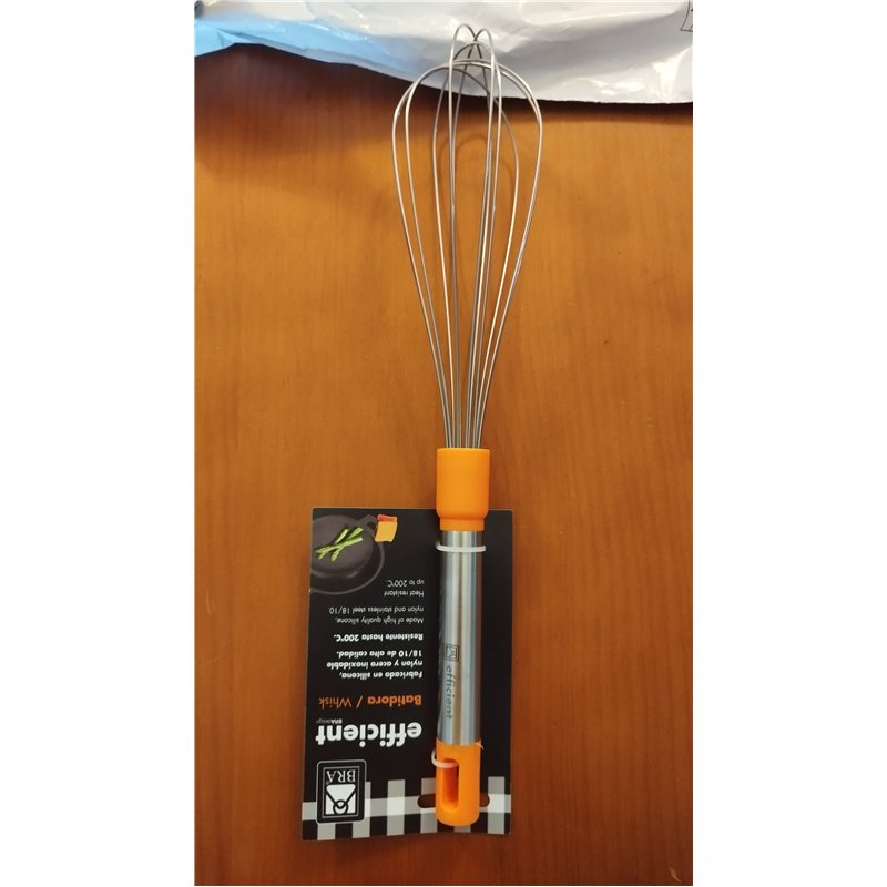 BRA Efficient Batidora de Cocina, Acero INOX, Nailon y Silicona, Naranja, 31 cm