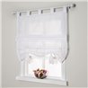 SIMPVALE Condole Estilo Romano L caida Sombra Ventana Cortina para Balcon y de la Cocina, Blanco, 100cm*155cm