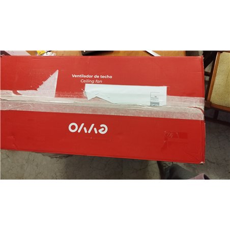 EVVO Ventilador de Techo Luz LED y WIFI, Silencioso, Ø132cm, 3 Aspas, Motor DC 40W, 6 Velocidades, Temporizador hasta 4h, Funció