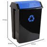 Tatay Cubo de Reciclaje 50L con Tapa Basculante | Uso Interior y Exterior | Apto para Bolsas de 30L a 50L | Acabado Anti UV | Pl