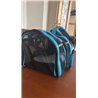 Transportin Gato, Trasportines Gato con Malla Cuatro Lados, Bolsa Transporte Transpirable para Mascota, Plegable Bolso de Transp