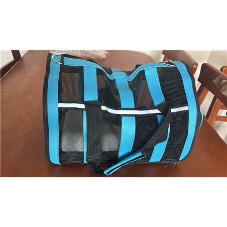 Transportin Gato, Trasportines Gato con Malla Cuatro Lados, Bolsa Transporte Transpirable para Mascota, Plegable Bolso de Transp