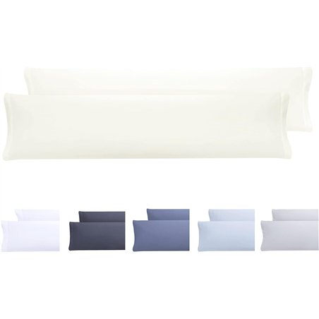 Todocama – Juego de 2 Fundas de Almohada, Microfibra Extra Suave, hipoalergénicas. Juego de 2-150x40 cm Beige
