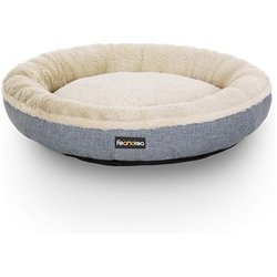 Feandrea Sofá para Perro, Cama para Mascota, Redonda, 65 cm, Gris PGW65G