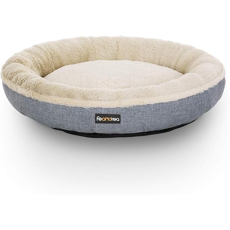 Feandrea Sofá para Perro, Cama para Mascota, Redonda, 65 cm, Gris PGW65G