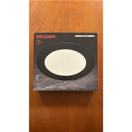 BRILONER - 1 foco LED empotrable plano de 230 V, luz blanca neutra, 12 W, 1200 lm, foco LED, foco de techo, focos de techo, foco