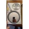 TopDirect Espejo Maquillaje con Luz de 8 Pulgadas, Espejo de Cosmético de 35 a 45 cm Altura Ajustable, Aumento 1X/10X, 3 Modos d