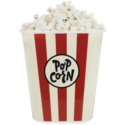 Balvi Bol Palomitas Popcorn Retro Color Rojo Bol para Palomitas con Capacidad para 3L Plástico PP 18x