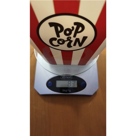 Balvi Bol Palomitas Popcorn Retro Color Rojo Bol para Palomitas con Capacidad para 3L Plástico PP 18x