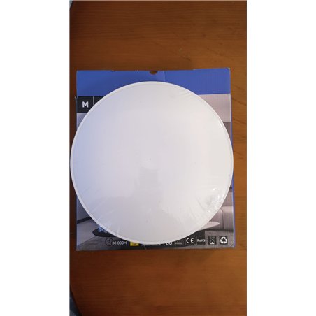 M Ledme - Plafon LED Techo 30W, Lámpara Techo para Baño IP44, 3.000 lúmenes, Color Luz Neutra (4500K) para Baño, Cocina, Balcón,