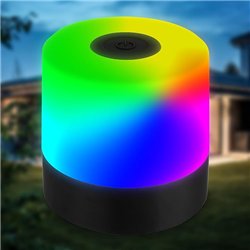 B.K.Licht - Mini Lámpara LED de Sobremesa Inalámbrica IP44 con Tacto, RGB, Regulable por Pasos, Batería Recargable, Cable USB-C,
