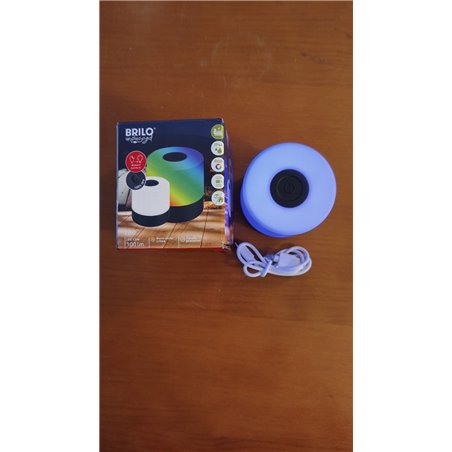 B.K.Licht - Mini Lámpara LED de Sobremesa Inalámbrica IP44 con Tacto, RGB, Regulable por Pasos, Batería Recargable, Cable USB-C,