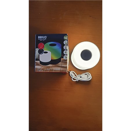 B.K.Licht - Mini Lámpara LED de Sobremesa Inalámbrica IP44 con Tacto, RGB, Regulable por Pasos, Batería Recargable, Cable USB-C,