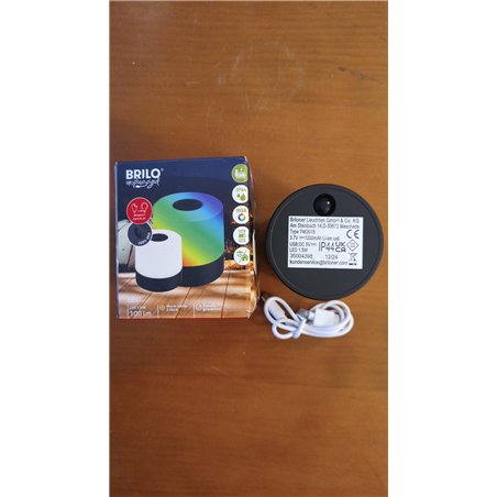 B.K.Licht - Mini Lámpara LED de Sobremesa Inalámbrica IP44 con Tacto, RGB, Regulable por Pasos, Batería Recargable, Cable USB-C,