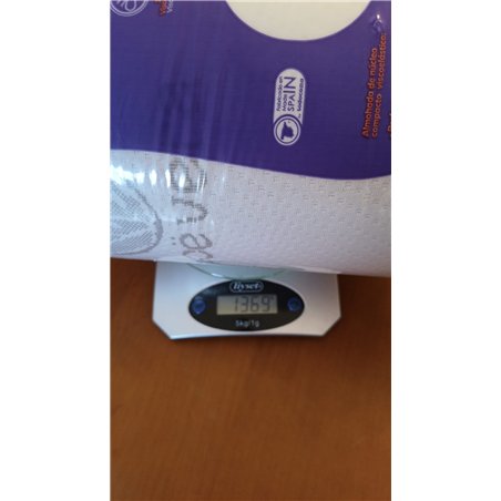 Todocama - Almohada viscoelástica, 80 cm núcleo Compacto. Doble Funda con Cremallera. Tejido Aloe Vera. Termorregulable adaptabi