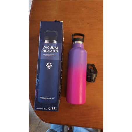 HoneyHolly Botella Termica 750 ML, Botella Termo Sin BPA, Botella Agua Acero Inoxidable, Aislamiento Al Vacío de Doble Pared, Te