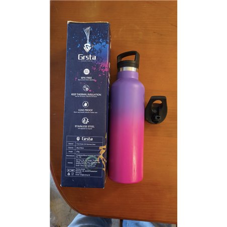 HoneyHolly Botella Termica 750 ML, Botella Termo Sin BPA, Botella Agua Acero Inoxidable, Aislamiento Al Vacío de Doble Pared, Te