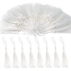 Borlas de Flecos Decorativas 100 Piezas para Tiradores, Manualidades, Fabricación de Joyas, Recuerdo y Marcadores