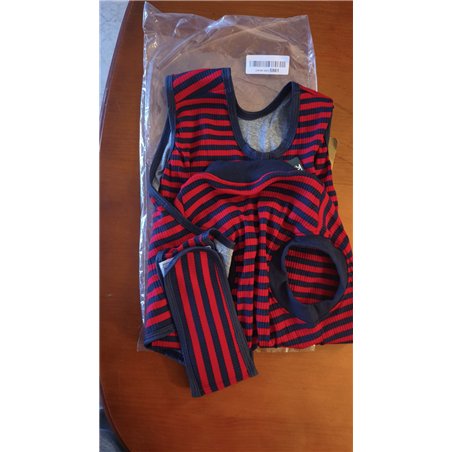 Kuoser Traje de Recuperación a Rayas para Perros y Gatos Post Operatorio, Protector de Heridas Abdominales/Enfermedades de la Pi