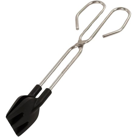 Fackelmann Tenacillas de Cocina con Palas de Nylon, Pinzas Largas de Precisión para Carne, Pescado, Jamón, Barbacoa, Ensalada y 