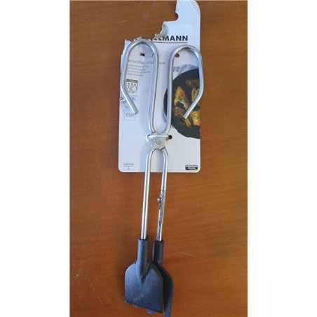 Fackelmann Tenacillas de Cocina con Palas de Nylon, Pinzas Largas de Precisión para Carne, Pescado, Jamón, Barbacoa, Ensalada y 