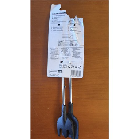 Fackelmann Tenacillas de Cocina con Palas de Nylon, Pinzas Largas de Precisión para Carne, Pescado, Jamón, Barbacoa, Ensalada y 