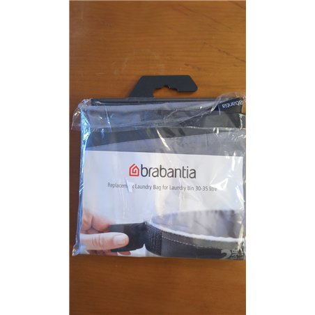 Brabantia 102325 - Recambio de funda para cesto de ropa, 35 l, color gris