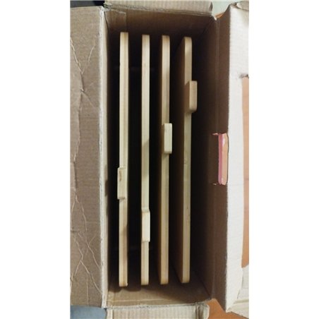 FLORINA Juego de 4 Tablas de Cortar de Bambú con Soporte CHEF I Bloques de Corte de Bambú Natural con Canaletas para Jugos I Ant