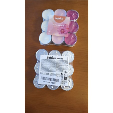 olsius - 36 Velas Votivas Perfumadas – Vainilla - Duración de Combustión de 3,5 Horas - Diámetro 38 mm - Extractos Naturales - C