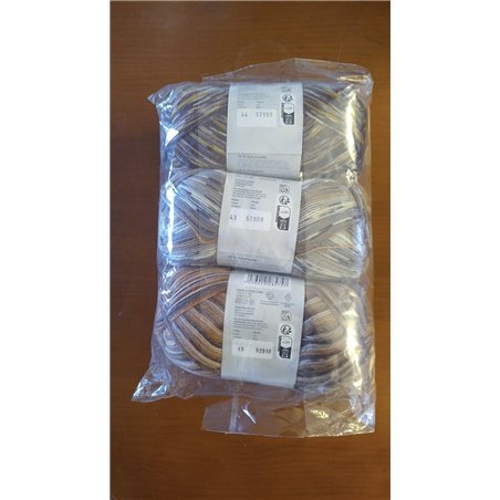 Gründl Eco Socks Life Color, 100 g, aprox. 420 m, camello, barro, dorado, camello multicolor, barro, dorado, multicolor