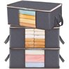 Lifewit Organizador Ropa, Cajas Almacenaje Ropa Plegable con Asa Reforzada, Bolsas para Guardar Ropa de Tejido Resistente y Vent