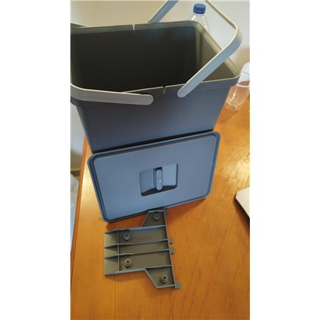 Elletipi Easy 2.0 PBD SP SG34 Cubo de basura de plástico reciclado, para cualquier entorno, capacidad de 18 litros con tapa. Fij