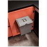 Elletipi Easy 2.0 PBD SP SG34 Cubo de basura de plástico reciclado, para cualquier entorno, capacidad de 18 litros con tapa. Fij